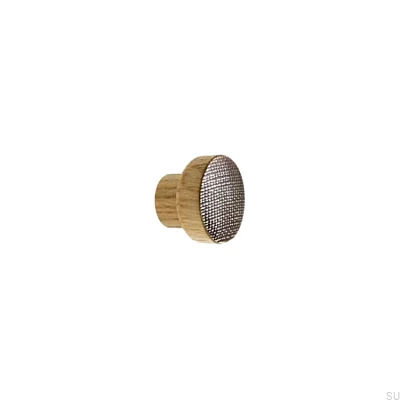 Stamp Brass Furniture Knob - Colorless Semi-matte Oil
