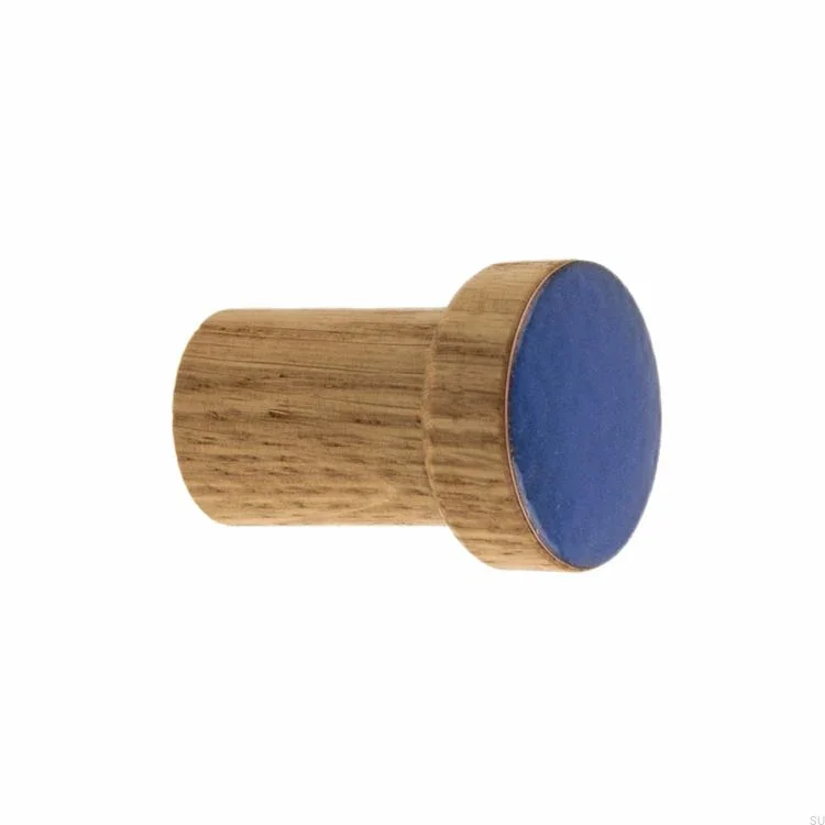 wieszaki SIMPLE emaliowane 3 cm - olej bezbarwny - cieply niebieski.webp