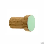 wieszaki SIMPLE emaliowane 3 cm - olej bezbarwny - mietowy.webp