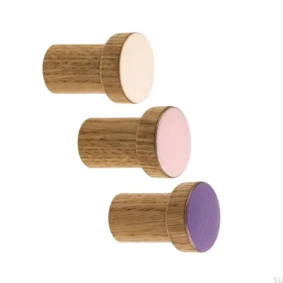 Wall hanger Simple Wooden Enameled Violet - Oil Colorless Semi-matte