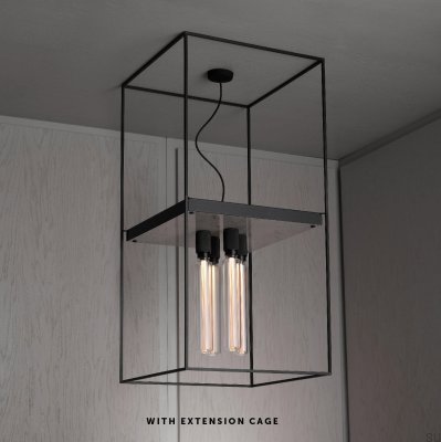 Caged Cross 4.0 Ceiling Lamp Steel White Marble