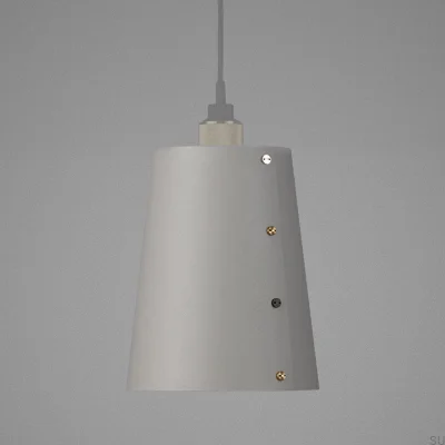 Shade Large Steel Gray Ceiling Lamp