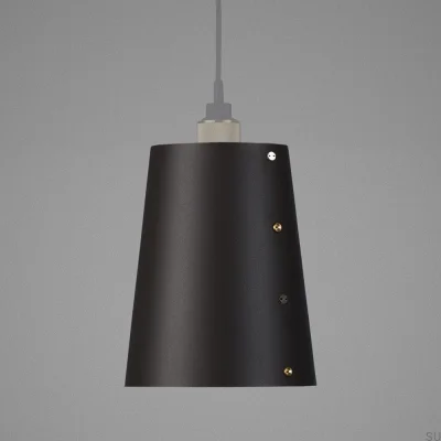 Shade Large Steel Graphite Ceiling Lamp