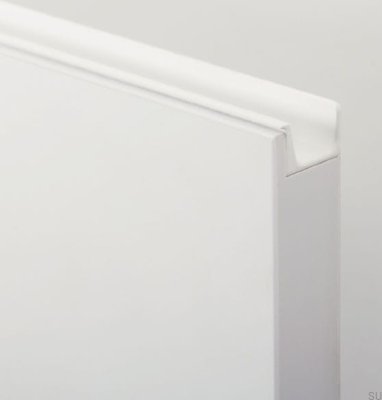 Furniture edge handle Jey2 447 Aluminum White Mat