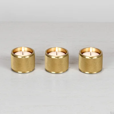 Cross Brass Tealight Holder (Set of 3)