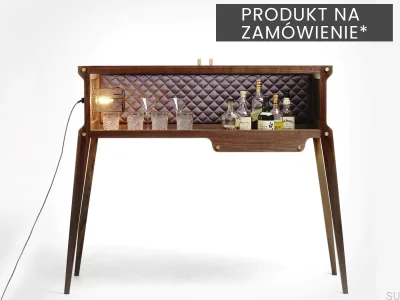 Handcrafted American Walnut Whiskey Bar with European Standard Plug