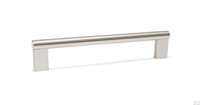 Combi 160 Silver Steel Elongated Furniture Handle