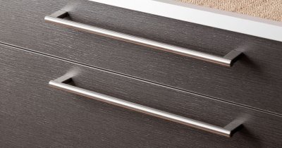 Combi 160 Silver Steel Elongated Furniture Handle