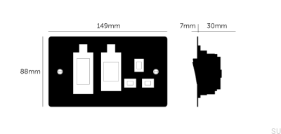 Cooker Controller Steel Black British Standard