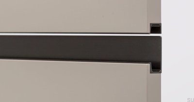 Furniture edge handle Jey2 297 Aluminum Black Mat