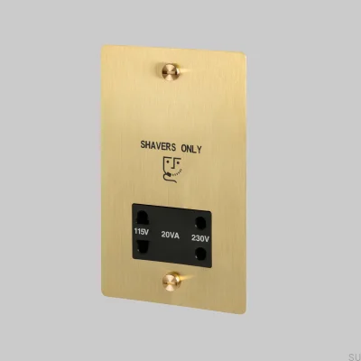Shaver Socket 115V/230V Brass British Standard
