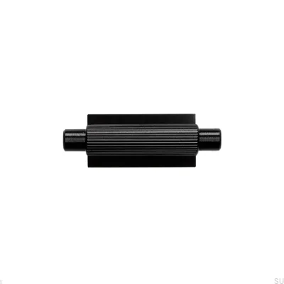 Furniture Knob with T-Bar Arpa Plate Aluminum Black Brushed
