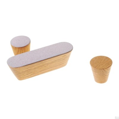 Furniture handle Melange Solo 60 Enameled Red - Oil Colorless Semi-matt