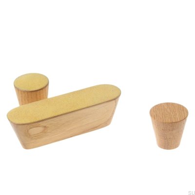 Furniture handle Melange Solo 60 Enameled Yellow - Oil Colorless Semi-matt