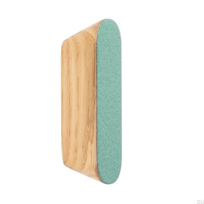 Furniture handle Melange Solo 60 Enameled Green - Oil Colorless Semi-matt