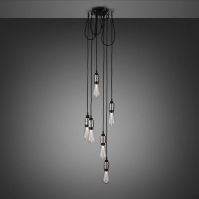 Chandelier without shades 6.0 Hooked 2.6 m Steel Silver