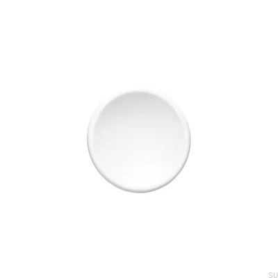 Furniture Knob Disc 38 White Matt