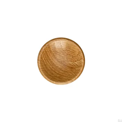 Furniture Knob Disc 38, Wooden, Oak