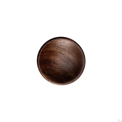 Furniture Knob Disc 50 Wooden Walnut