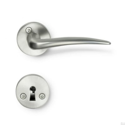 Skagen Brushed Silver Door Handle Scandinavian Standard