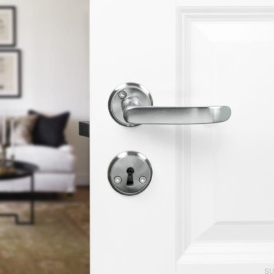 Hven Door Handle Brushed Chrome Scandinavian Standard