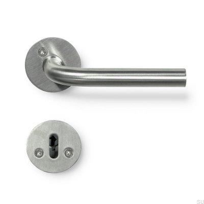 Kastrup 11 Door Handle Brushed Silver Scandinavian Standard