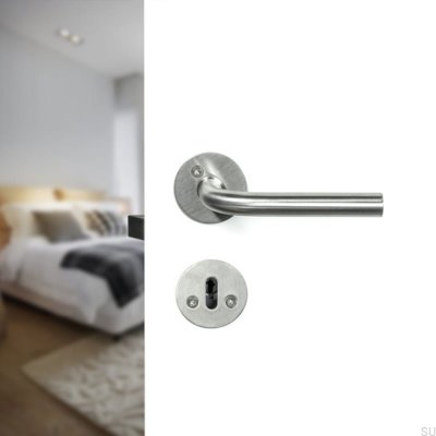Kastrup 11 Door Handle Brushed Silver Scandinavian Standard
