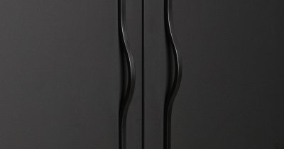 Brave 128 length furniture handle. Aluminum black