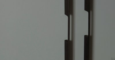 Peak 1760 elongated furniture handle, brushed black aluminum