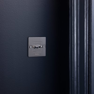 Cross 1G All in one double switch Steel Black European standard