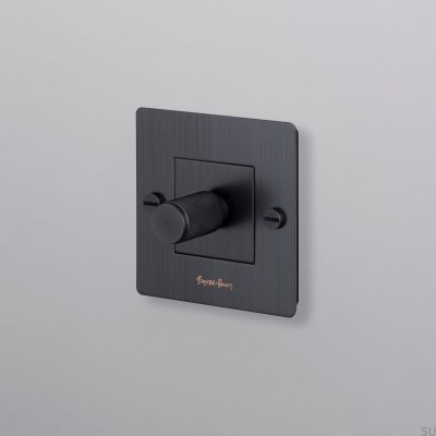 LED Cross 1G 250W Momentary Dimmer Switch Brass Burnt Bronze European Standard