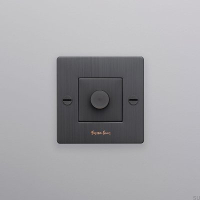 LED Cross 1G 250W Momentary Dimmer Switch Brass Burnt Bronze European Standard