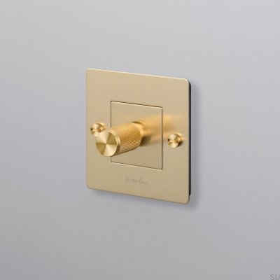 LED Cross 1G 250W Momentary Dimmer Switch Brass European Standard