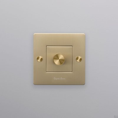 LED Cross 1G 250W Momentary Dimmer Switch Brass European Standard