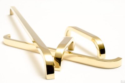 Furniture handle Slim 432 Gold Brass Polished Unpainted