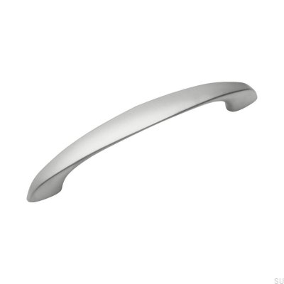 Elongated furniture handle 0033 128 Brushed nickel