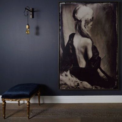Hooked Nude Steel Graphite and Burnt Bronze Wall Lamp