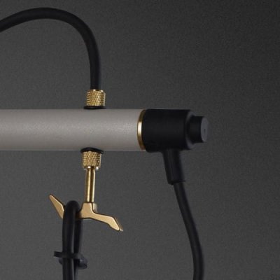 Hooked Nude Wall Lamp Steel Gray with Brass