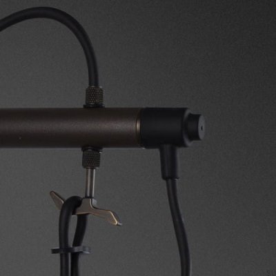 Hooked Cross S Wall Lamp, Steel, Graphite with Burnt Bronze