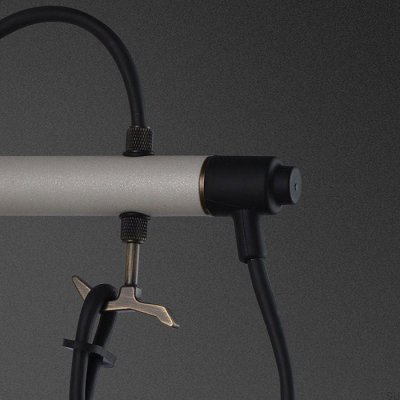 Hooked Cross S Wall Lamp, Steel Gray with Burnt Bronze