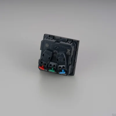 Single Modular Socket Type K Danish 45mm Black European Standard