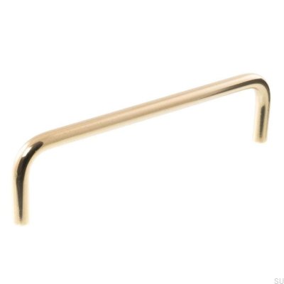 Elongated furniture handle 7353 128 Polished Brass Unpainted
