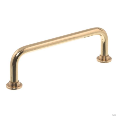Elongated furniture handle 1353 96 Polished Brass Unpainted