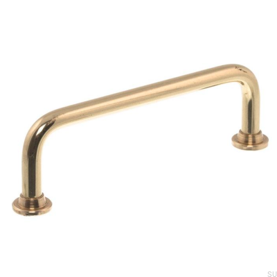 Elongated furniture handle 1353 96 Polished brass