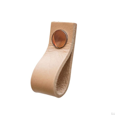 Furniture handle Loop Leather and Copper