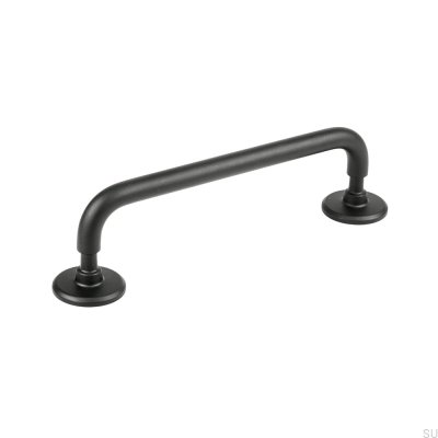 Jubilee 128 oblong furniture handle Brass Black Mat