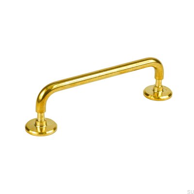Jubilee 128 oblong furniture handle Brass Unpainted