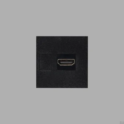 HDMI Connector Module 45mm Black European Standard