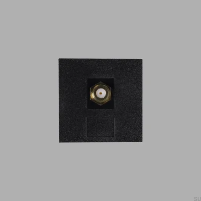 TV / SAT Module Type F Female 45mm Black European Standard