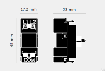 Hold To Dim Momentary Toggle Switch Module 250V 10AX Black European Standard